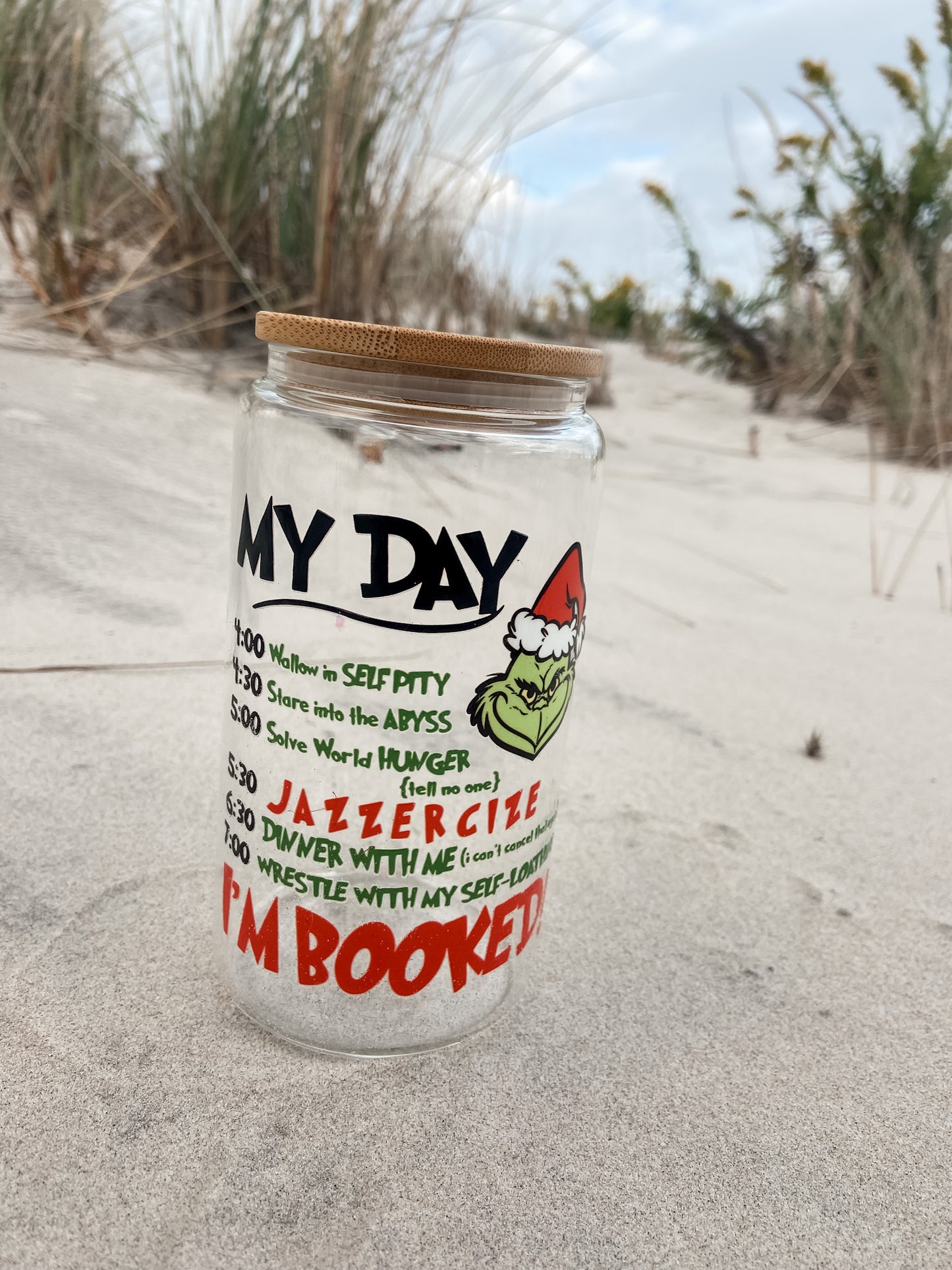 I’m Booked! | 16oz Glass Tumbler with Straw & Lid Tumbler