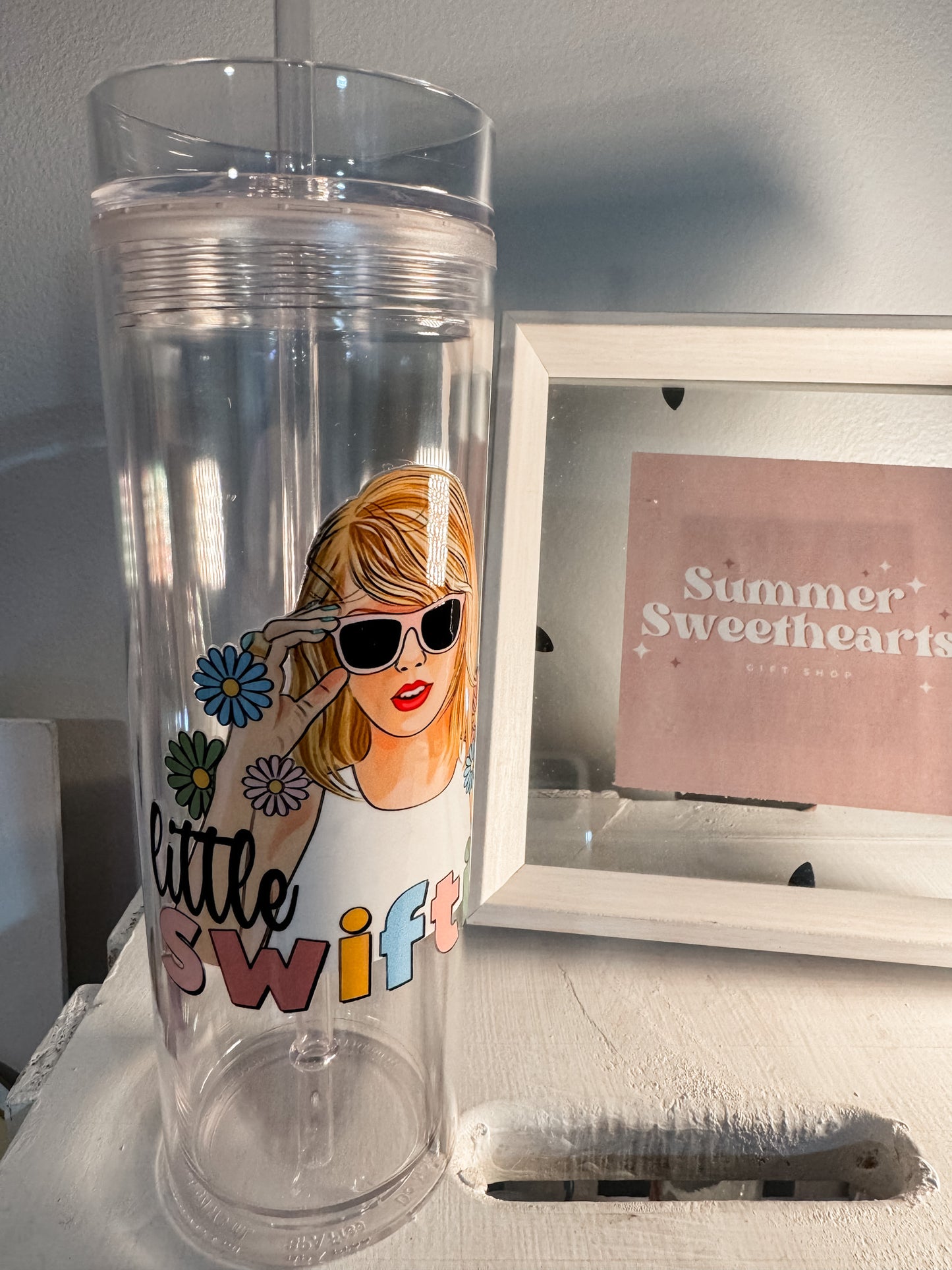 Little Swiftie | Plastic Waterbottle with Straw |
