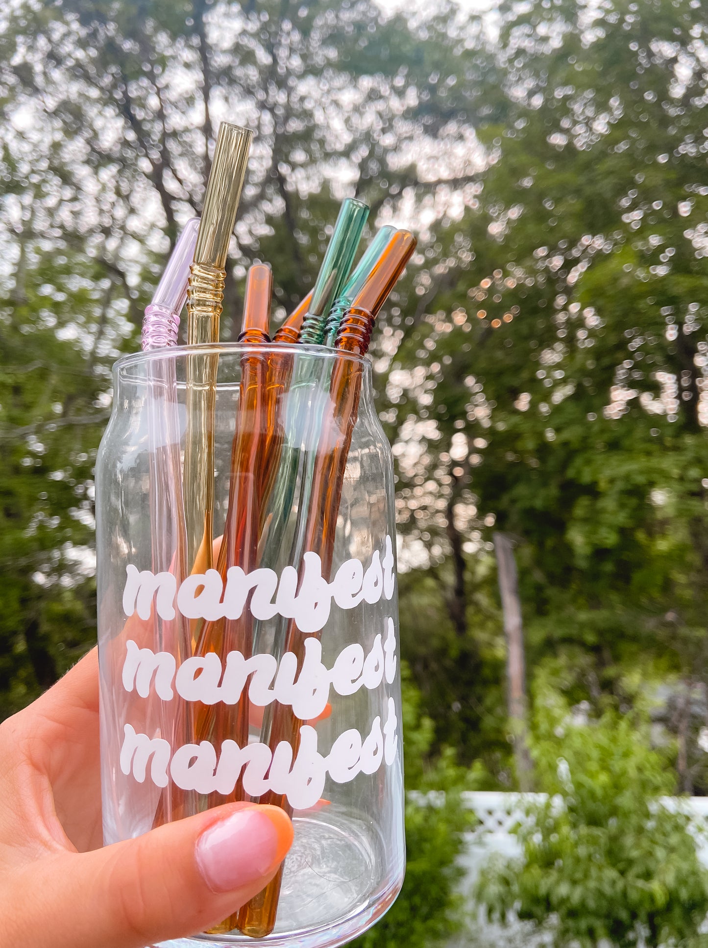 | Straight Glass Straws with Ribbon |