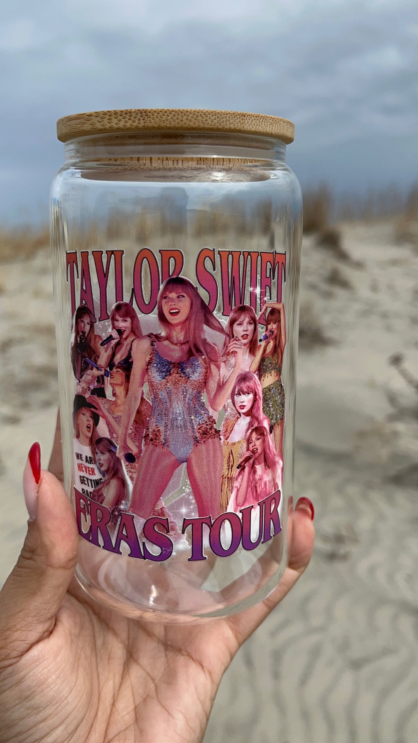 Eras Tour Spotlight | 16oz Glass Tumbler with Straw & Lid |
