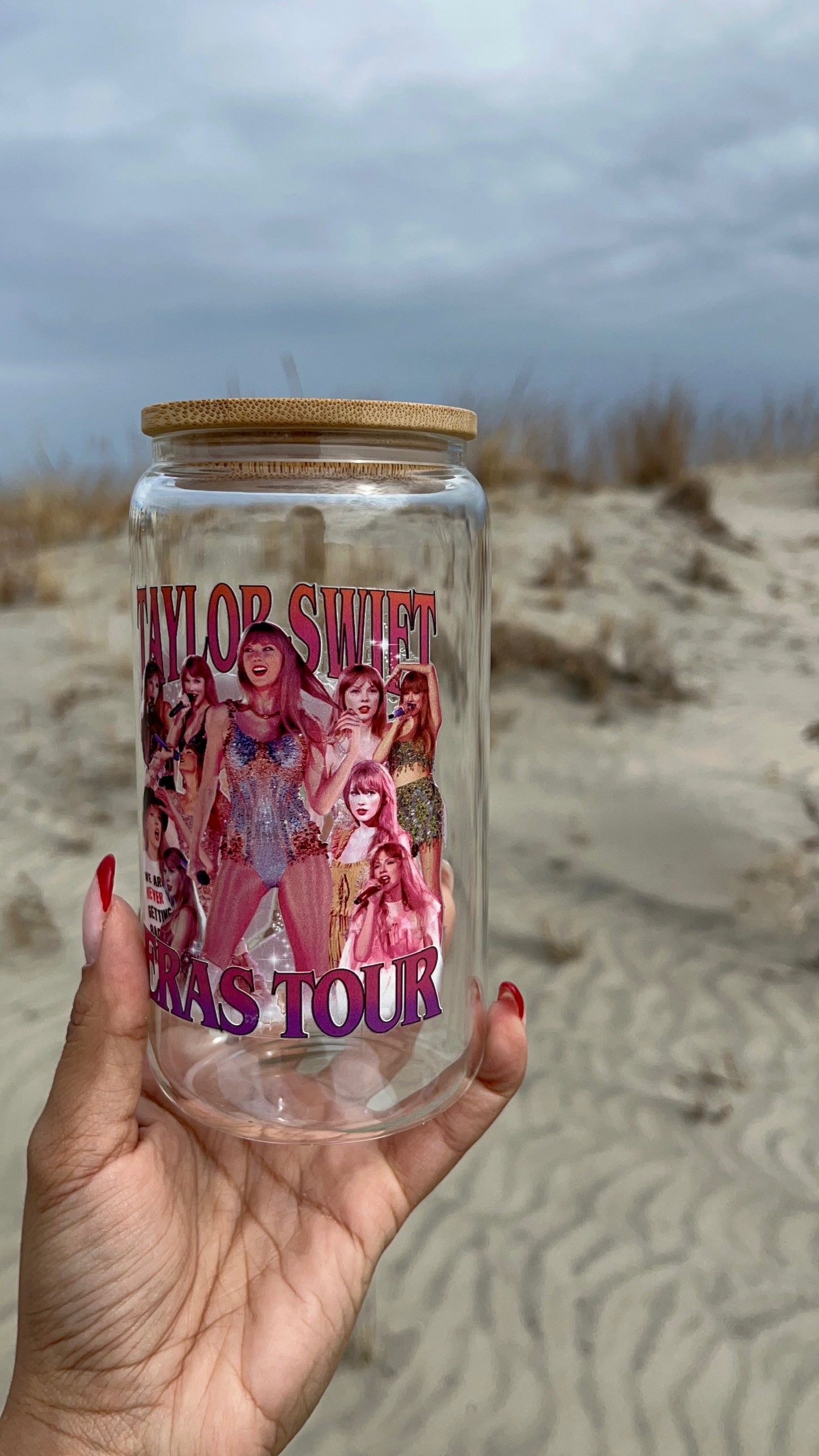 Eras Tour Spotlight | 16oz Glass Tumbler with Straw & Lid |