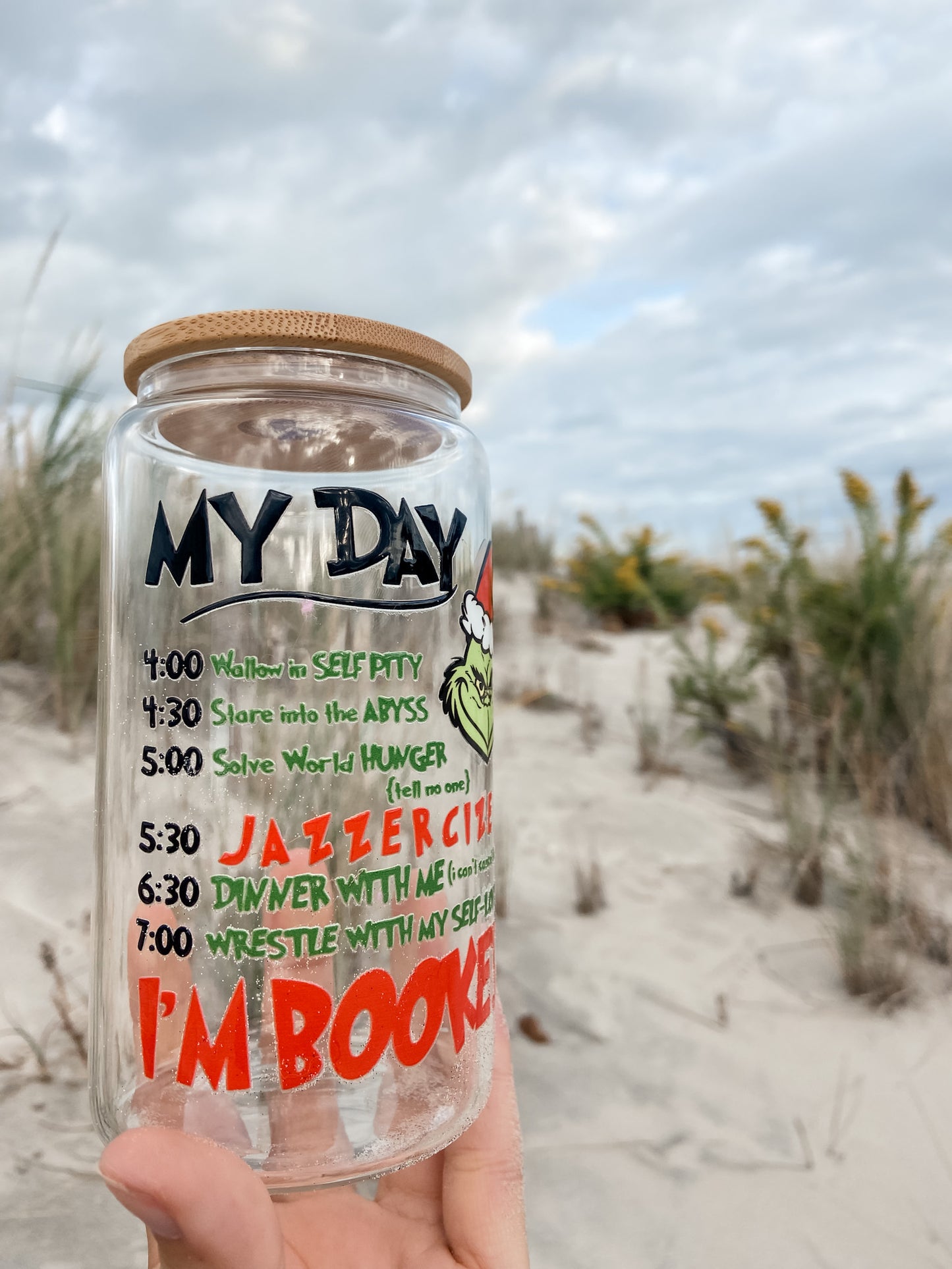 I’m Booked! | 16oz Glass Tumbler with Straw & Lid Tumbler