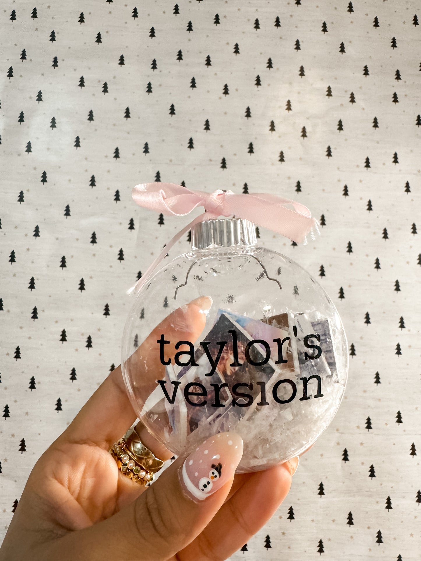 Taylor's Version Ornament | Oval Clear Plastic Decoration |